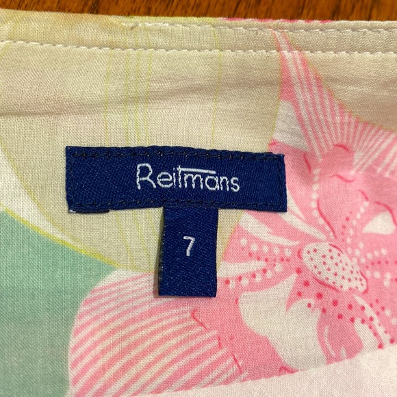 Pink floral A-line skirt - Picture 5 of 7